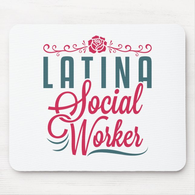 Mousepad Latina Trabalhadora social LCSW Latinx Hispânico (Frente)