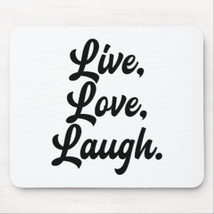 Mousepad Laugh Love Live Retro Meditação Mindful Positivivi
