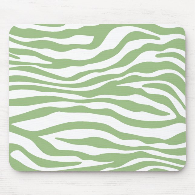 Mousepad Laurel Green Zebra Stripes Impressão Animal (Frente)