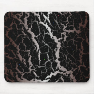Mousepad Lava de espaço rachada - Branco/Marrom