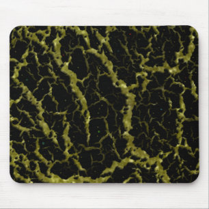 Mousepad Lava de espaço rachada - Dourada brilhante