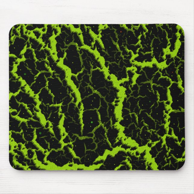 Mousepad Lava de espaço rachada - Limão (Frente)