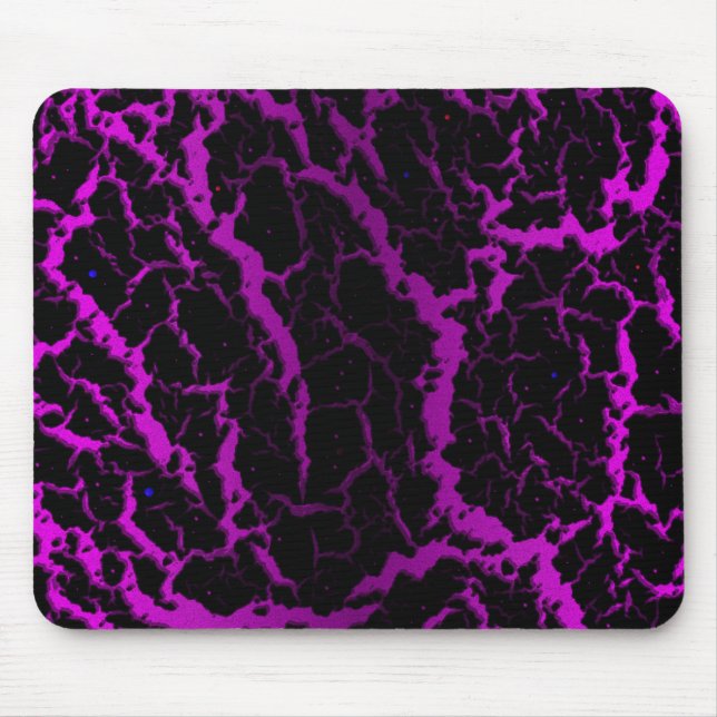 Mousepad Lava de espaço rachada - Rosa/Roxo (Frente)