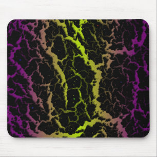 Mousepad Lava de espaço rachada - Roxo/Limão