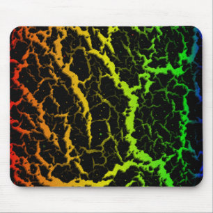 Mousepad Lava do espaço rachado - Rainbow ROYGB