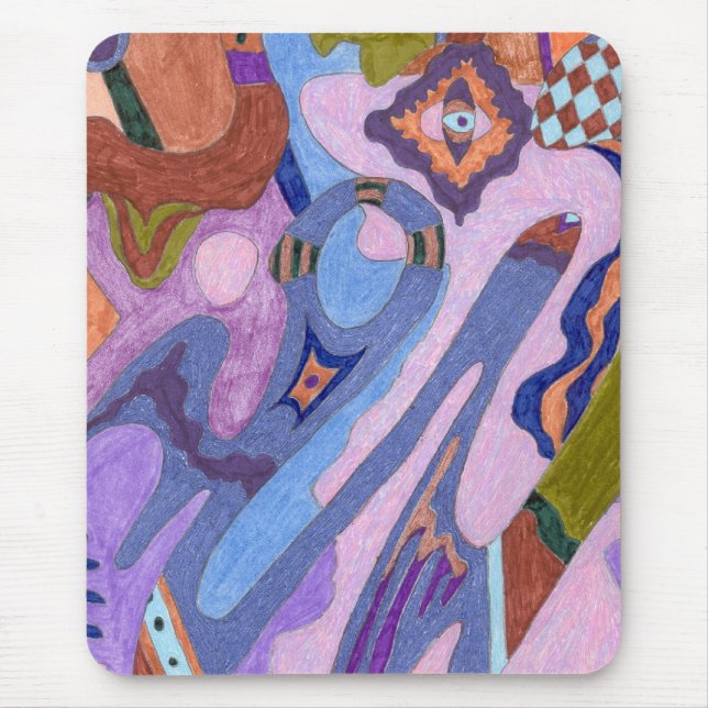 Mousepad "Lavanda" Arte Abstrato (Frente)