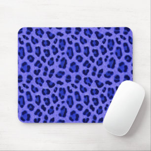 Mousepad Lavanda Blue Leopard Animal Print Skin Pattert