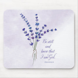 Mousepad Lavanda de Encorajamento Cristão com Escritura