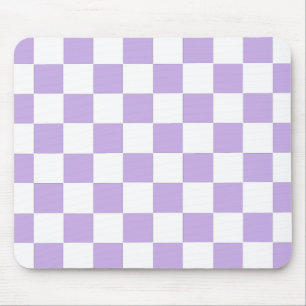 Mousepad Lavanda e branco verificados