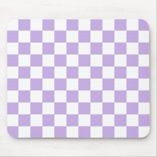 Mousepad Lavanda e branco verificados