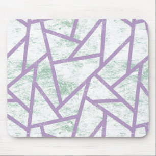 Mousepad Lavanda e teste padrão de mosaico verde pálido