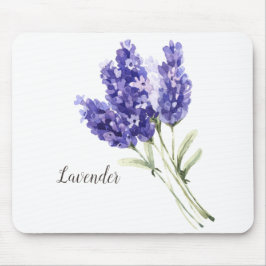 Mousepad Lavanda Flores Aquarela