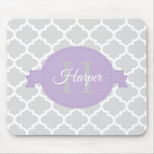 Mousepad Lavanda Quatrefoil - Pad Personalizado do Mouse