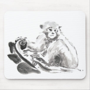 Mousepad Lave O Macaco De Pintura Ano Zodíaco