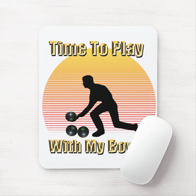 Mousepad Lawn Bowls: Hora De Brincar Com Meus Bolinhos, (Com mouse)