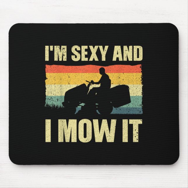 Mousepad Lawn Mower Novelelty Para Homens Mulheres Crianças (Frente)