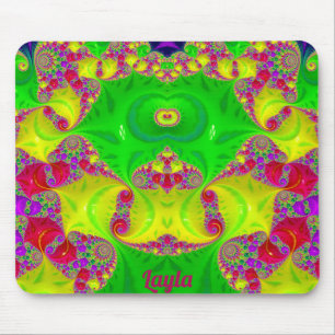 Mousepad LAYLA ~ Zany Hot Cerise, Amarelo, Vermelho e Verde