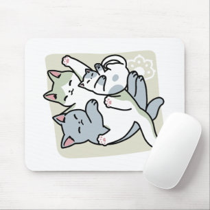 Mousepad Lazer - Design de Gatos Preguiçosos