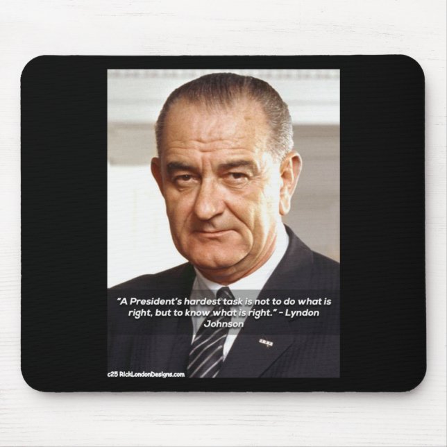 Mousepad LBJ e Barato de citação "Saber o que é certo" (Frente)