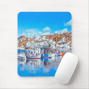 Mousepad ldp MYKONOS - navios de pesca - porto - panorama