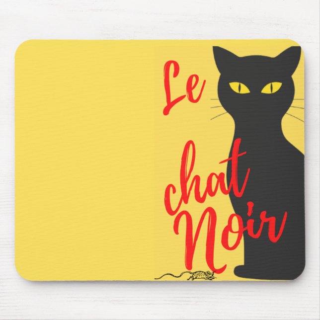 Mousepad Le Chat Noir Modern Red and Yellow (Frente)