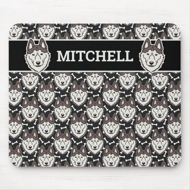 Mousepad Leal Siberian Husky Arctico Sled Pet Puppy (Frente)