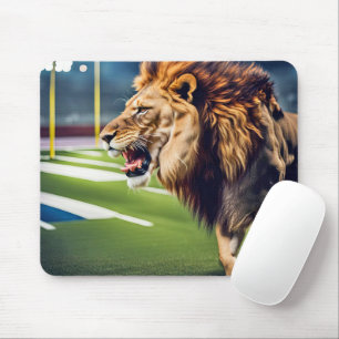 Mousepad Leão Arrastado No Estádio De Futebol