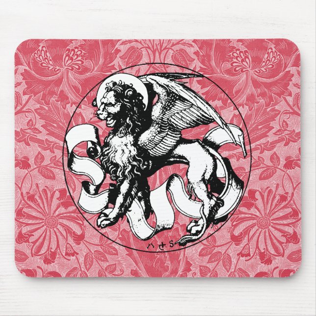 Mousepad Leão com asa emblema da Rua do século 15 (Frente)