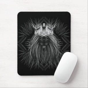 Mousepad Leão com Monograma Coroa
