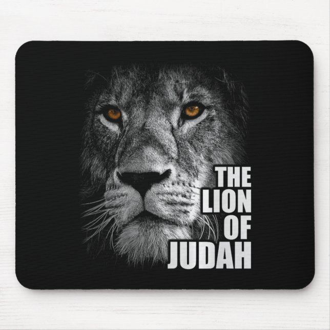 Mousepad Leão de Judá Jesus Fé Cristã Sobre o Premium do Me (Frente)
