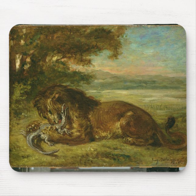 Mousepad Leão e jacaré, 1863 (Frente)