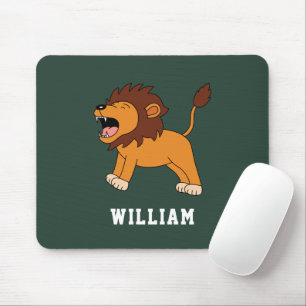 Mousepad Leão Fofo Personalizado Nome Personalizado Volta à