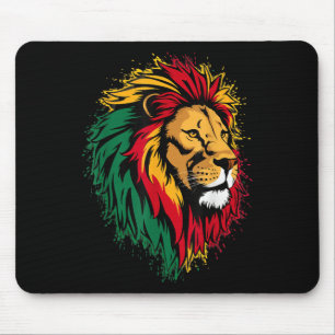Mousepad Leão jamaicano rasta jamaicano leão de judah re