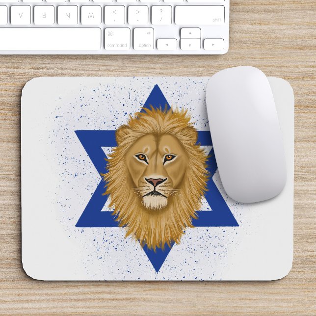 Mousepad Leão Moderno de Judah. Estrela de Davi (Criador carregado)