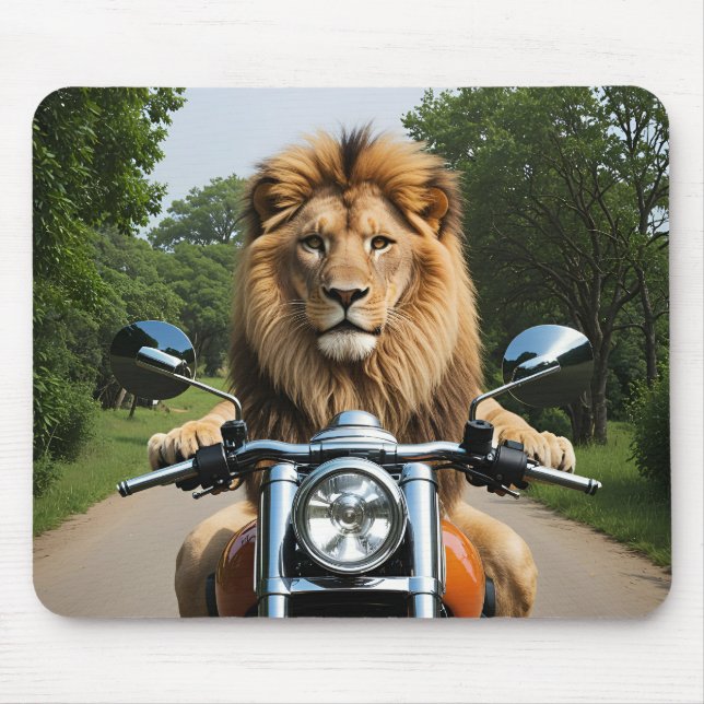 Mousepad Leão na moto (Frente)
