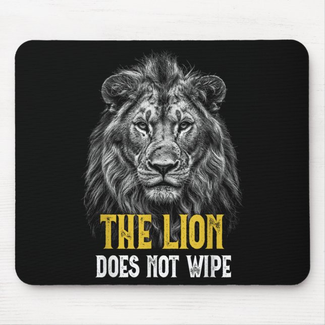 Mousepad Leão Não Esfrega - Memória De Leão Engraçado (Frente)