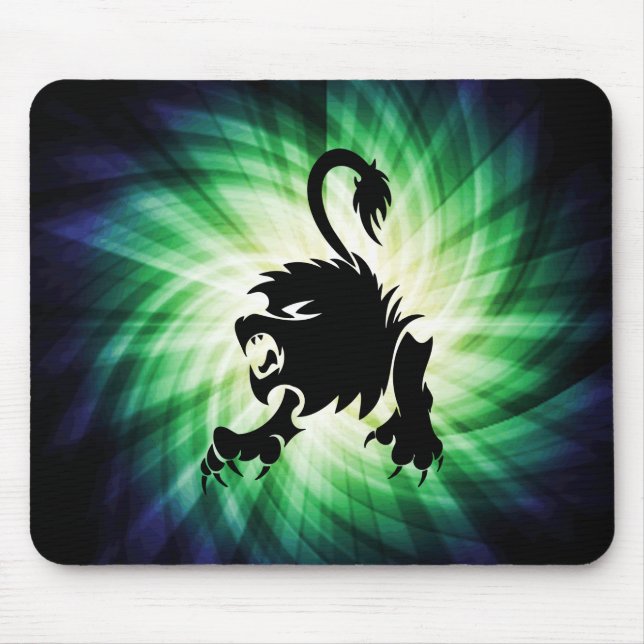 Mousepad Leão Negro; Leo; legal (Frente)