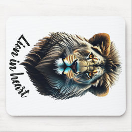 Mousepad Leão no coração