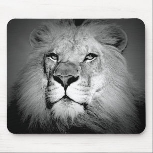 Mousepad Leão preto & branco