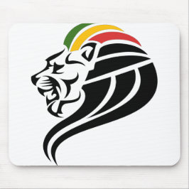 Mousepad Leão RASTA de Judá | Vermelho Dourado Verde