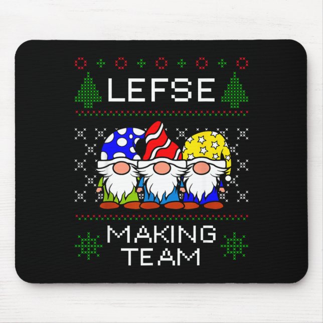 Mousepad Lefse Making Team Ugly Christmas Sweater  (Frente)