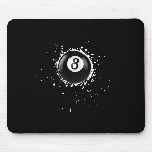 Mousepad Legal 8 bolas Oito Billiards Piscinas Splatter Ei (Frente)