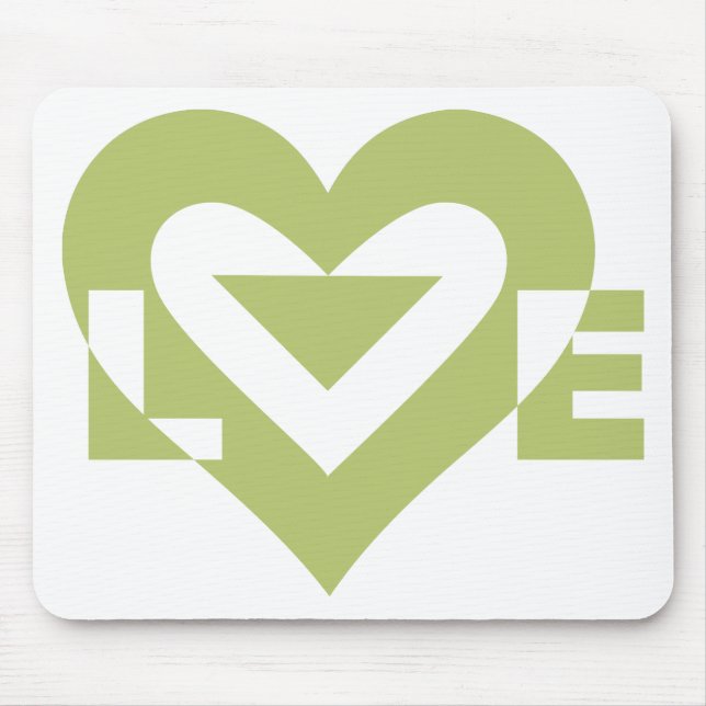 Mousepad Legal Amor Gráfico, Sage Green (Frente)