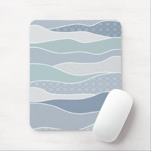 Mousepad Legal Azul, Verde, Curva, Stripes Abstrato