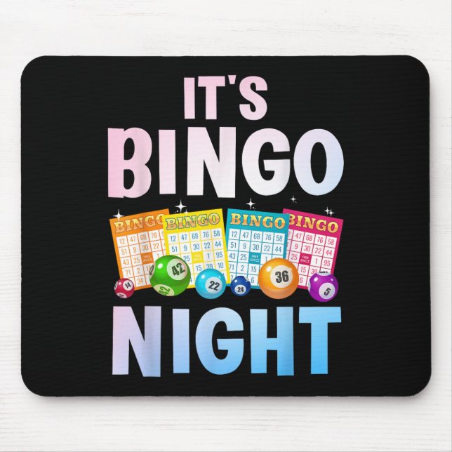 Mousepad Legal Bingo Night Art Para Homens Mulheres Bingo C (Frente)