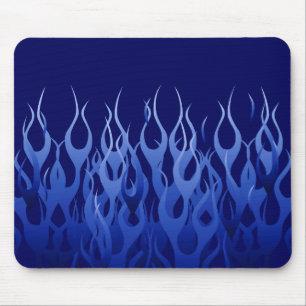 Mousepad Legal chamas azuis da corrida automotiva