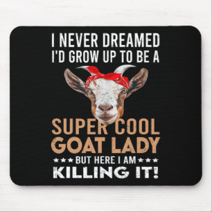 Mousepad Legal Dama de Cabra Amante Engraçado Farmante De C