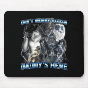 Mousepad Legal Engraçado Meme de Lobo Alfa Não se Preocupe 