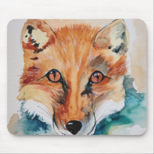 Mousepad Legal Fox Watercolor Painting