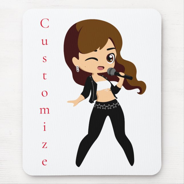 Mousepad Legal garota canta Karaoke Thunder_Cove (Frente)